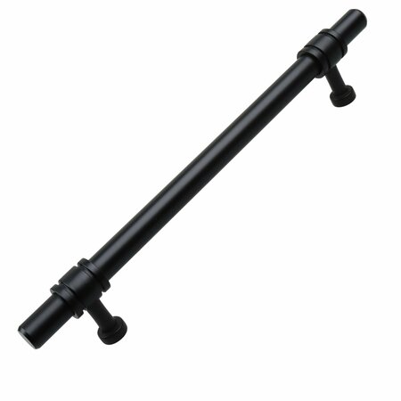 GLIDERITE HARDWARE 6-1/4 in. Center to Center Matte Black Barrel Ring Bar Pull - 4340-160-MB, 5PK 4340-160-MB-5